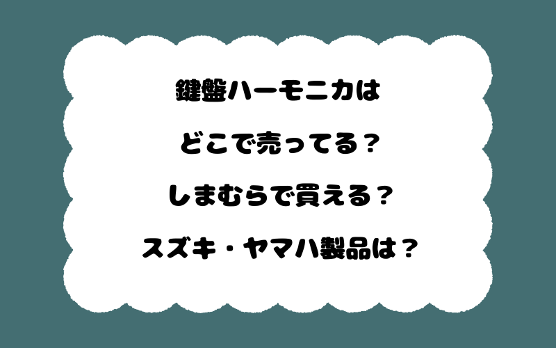 鍵盤ハーモニカはどこで売ってる?しまむらで買える?スズキ・ヤマハ製品は?